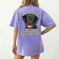 Labrador Retriever Lab Professional Human Trainer Women's Comfort Colors T-Shirt Back Print Violet