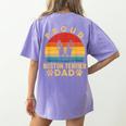 Proud Boston Terrier Dad Dog Owner Fathers Day Men Women Kids Women's Comfort Colors T-Shirt Back Print Violet