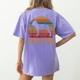 Retro Boston Terrier Dad Dog Owner Pet Bostie Father Women's Comfort Colors T-Shirt Back Print Violet