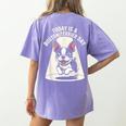 Today Is A Boston Terrier Day Cute Dog Lover Cartoon Women's Comfort Colors T-Shirt Back Print Violet