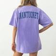 Varsity Grey Nantucket Women's Comfort Colors T-Shirt Back Print Violet