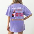 Watch Christmas Movies With My Boston Terrier Bostie Women's Comfort Colors T-Shirt Back Print Violet
