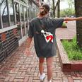 Boston Terrier Bostie Dog Kids Women Girls Women's Comfort Colors T-Shirt Back Print Pepper