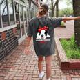 Boston Terrier Mum Dog Woman Idea Women's Comfort Colors T-Shirt Back Print Pepper