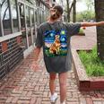 Red Heeler Starry Night Cattle Dog Colorful Art By Aja For Men Women Girls Kids Women's Comfort Colors T-Shirt Back Print Pepper