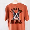 Bostie Mama Dog Dad Boston Terrier For Men Women Women's Comfort Colors T-Shirt Back Print Yam