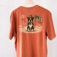 Boston Terrier 4th Of July US American Flag Dog Patriotic Women's Comfort Colors T-Shirt Back Print Yam