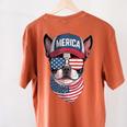 Boston Terrier 4th Of July US Merica Bostie Dog Patriotic For Men Women Kids Women's Comfort Colors T-Shirt Back Print Yam