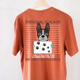 Boston Terrier American Gentleman Personal Stalker Dog Lover Women's Comfort Colors T-Shirt Back Print Yam