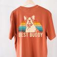 Boston Terrier Boston-Bulldog Women's Comfort Colors T-Shirt Back Print Yam