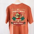 Boston Terrier My Christmas Spirit Dog Santa Claus X-Mas Women's Comfort Colors T-Shirt Back Print Yam