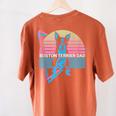Boston Terrier Dad Retro Women's Comfort Colors T-Shirt Back Print Yam