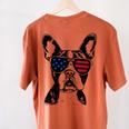 Boston Terrier Dog 4th July America USA Flag Men Women Kids Women's Comfort Colors T-Shirt Back Print Yam