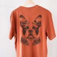 Boston Terrier Dog Bostie Nature Memorial Idea Men Women Women's Comfort Colors T-Shirt Back Print Yam