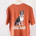 Boston Terrier Dog Dad Boston Terrier Dog Lovers Women's Comfort Colors T-Shirt Back Print Yam