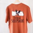 Boston Terrier Dog Lovers Sleepshirt Apparel Men Women Women's Comfort Colors T-Shirt Back Print Yam