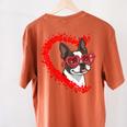 Boston Terrier Dog Mom Dad Valentine’s Day Pet Lover For Men Women Kids Women's Comfort Colors T-Shirt Back Print Yam