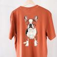 Boston Terrier Dog Motif Pet Art Boston Terrier For Men Women Kids Women's Comfort Colors T-Shirt Back Print Yam
