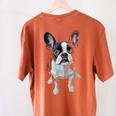 Boston Terrier Dog Motif Pet Art Boston Terrier Men Women Kids Women's Comfort Colors T-Shirt Back Print Yam