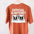 Boston Terrier Dog Official Sleep Pajamas Nightgown Women's Comfort Colors T-Shirt Back Print Yam