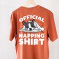Boston Terrier Dog Official Sleeping Shirt Men Women Kids Women's Comfort Colors T-Shirt Back Print Yam
