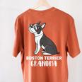 Boston Terrier Dog Owner Grandma Women's Comfort Colors T-Shirt Back Print Yam