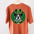 Boston Terrier Dog St Patricks Day Irish Pet Lover Men Women Kids Women's Comfort Colors T-Shirt Back Print Yam