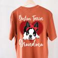 Boston Terrier Grandma Dog Owner Boston Terrier For Men Women Women's Comfort Colors T-Shirt Back Print Yam