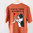 Boston Terrier Grandma Mother's Day Dog Mom Women's Comfort Colors T-Shirt Back Print Yam