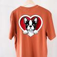 Boston Terrier Heart Cute Puppy Lover Or Dog Owner Women's Comfort Colors T-Shirt Back Print Yam