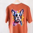 Boston Terrier Lover Pop Art Color Boston Terrier Dog For Men Women Girls Kids Women's Comfort Colors T-Shirt Back Print Yam