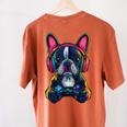Boston Terrier Lovers Gaming Headphones Boston Terrier Women's Comfort Colors T-Shirt Back Print Yam
