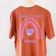 Boston Terrier Mama Cute Rainbow Paw Heart Shape Women's Comfort Colors T-Shirt Back Print Yam