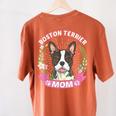 Boston Terrier Mom Mother's Day Women's Comfort Colors T-Shirt Back Print Yam