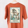 Boston Terrier Mom Skeleton Tarot Card Witch Vibes Dog Mom Women's Comfort Colors T-Shirt Back Print Yam