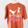 Boston Terrier Mom Boston Terrier Mom Women's Comfort Colors T-Shirt Back Print Yam