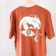 Boston Terrier And Moon Halloween Costume Dog Lover Women's Comfort Colors T-Shirt Back Print Yam