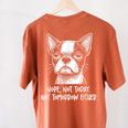 Boston Terrier Nope Not Today Not Tomorrow Either Sarcastic Women's Comfort Colors T-Shirt Back Print Yam