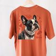 Boston Terrier Is My Valentine Cute Pet Dog Owner Valentine Women's Comfort Colors T-Shirt Back Print Yam