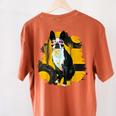 Boston Terrier s Mid-Century Modern Art s Street Grunge Women's Comfort Colors T-Shirt Back Print Yam
