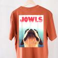Boston Terriers Jowls Dog Mom Dog Dad Women's Comfort Colors T-Shirt Back Print Yam