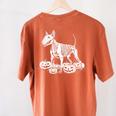 Bull Terrier Skeleton Birthday Halloween Kids Women's Comfort Colors T-Shirt Back Print Yam