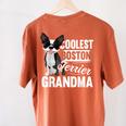 Coolest Boston Terrier Grandma Dog Women's Comfort Colors T-Shirt Back Print Yam