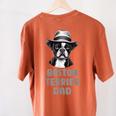 Cute Boston Terrier Dad Dog Lovers Puppy Bostie Owner Women's Comfort Colors T-Shirt Back Print Yam