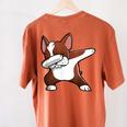Dabbing Red Boston Terrier Dab Dance Dog Men Women Kids Women's Comfort Colors T-Shirt Back Print Yam