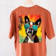 Dog Boston Terrier Hawaiian Women's Comfort Colors T-Shirt Back Print Yam