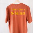 I Don't Give a Schnitzel T-Shirt Women's Comfort Colors T-Shirt Back Print Yam