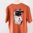 Girls I Heart Mom Love Mama Boston Terrier Dog Lover Women's Comfort Colors T-Shirt Back Print Yam