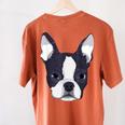 Kids Boston Terrier Dog For Women And Girls Women's Comfort Colors T-Shirt Back Print Yam