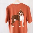Red Boston Terrier Dog Women's Comfort Colors T-Shirt Back Print Yam
